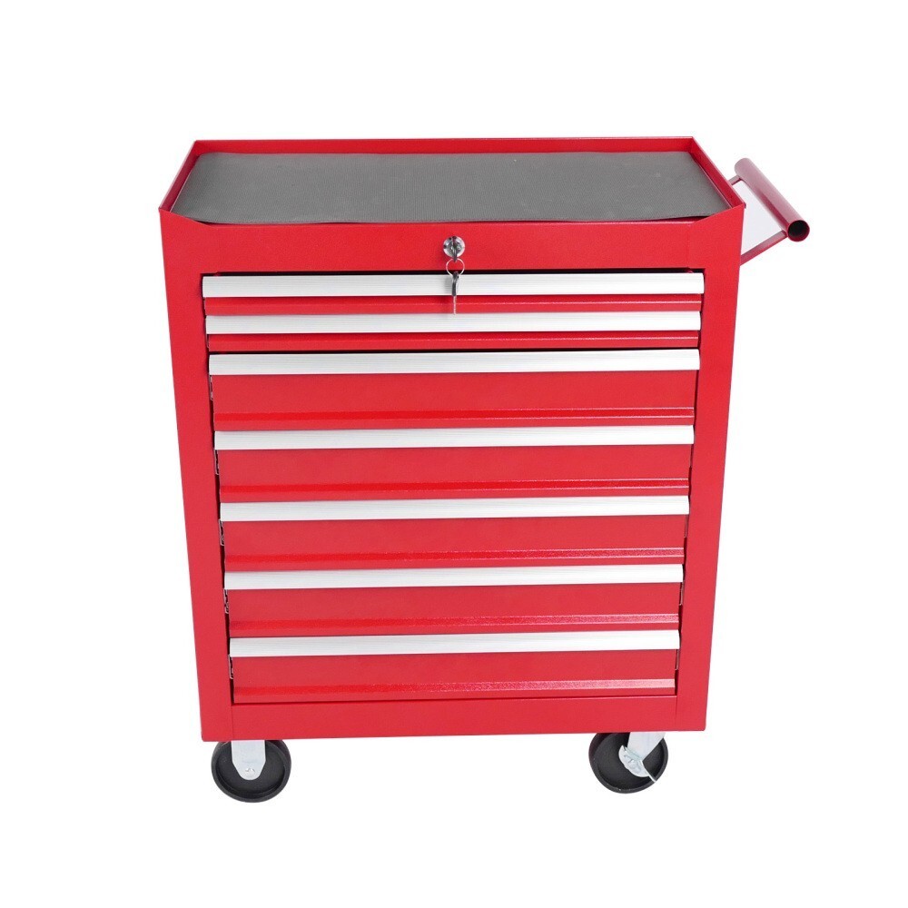 Rolling Tool Chest 7 Drawers Tool Box Lockable Tool Storage Cabinet for Garage