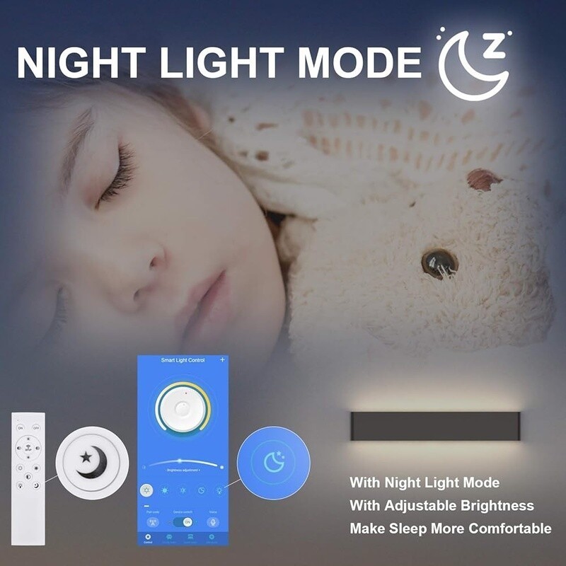 Dimmable LED Bathroom Light Remote Control Adjustable Color Temperature Fixture