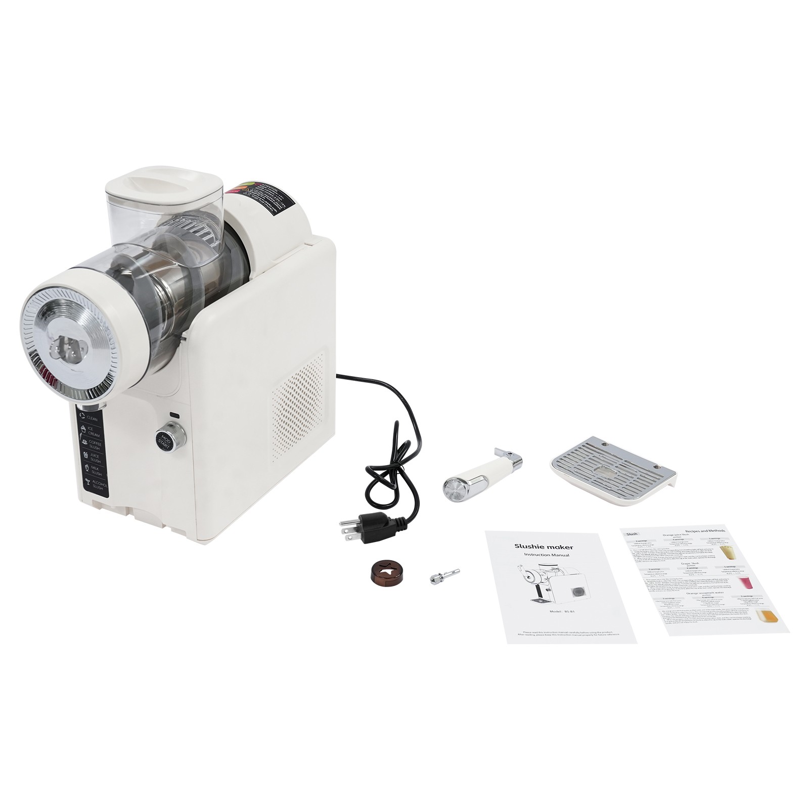 Electric Shaved Ice Machine Frozen Drink Machine 1.8L/0.48 Gallon Tabletop 185W