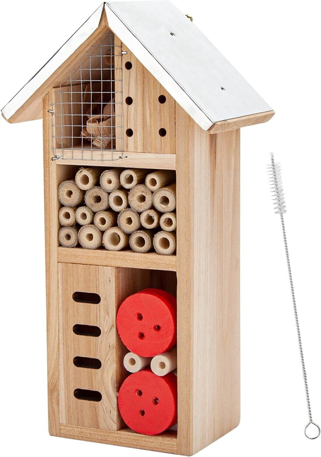CARTMAN 3 Floor Hanging Insect House for Gardens, Bee, Butterfly, Ladybirds, Bug