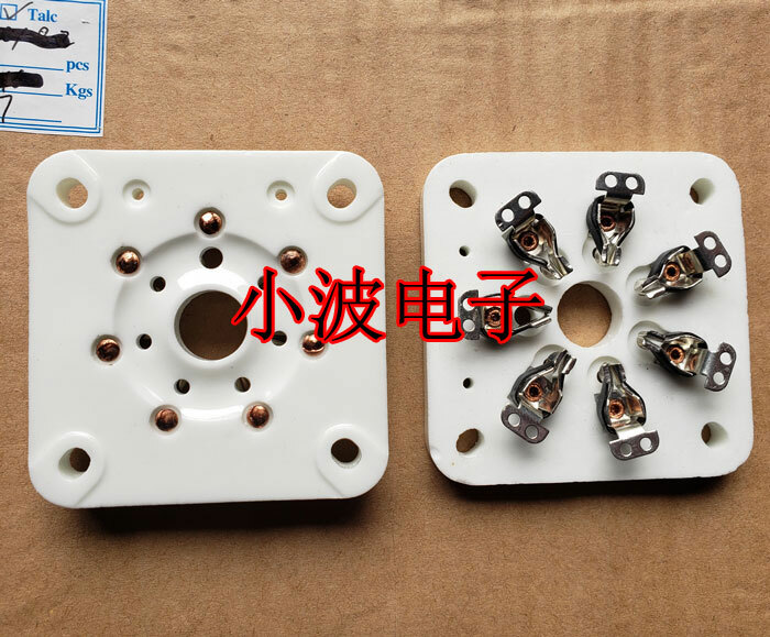 4pcs 7pin Ceramic vacuum tube socket Silver plate for 6C33 832 829 FU29 826