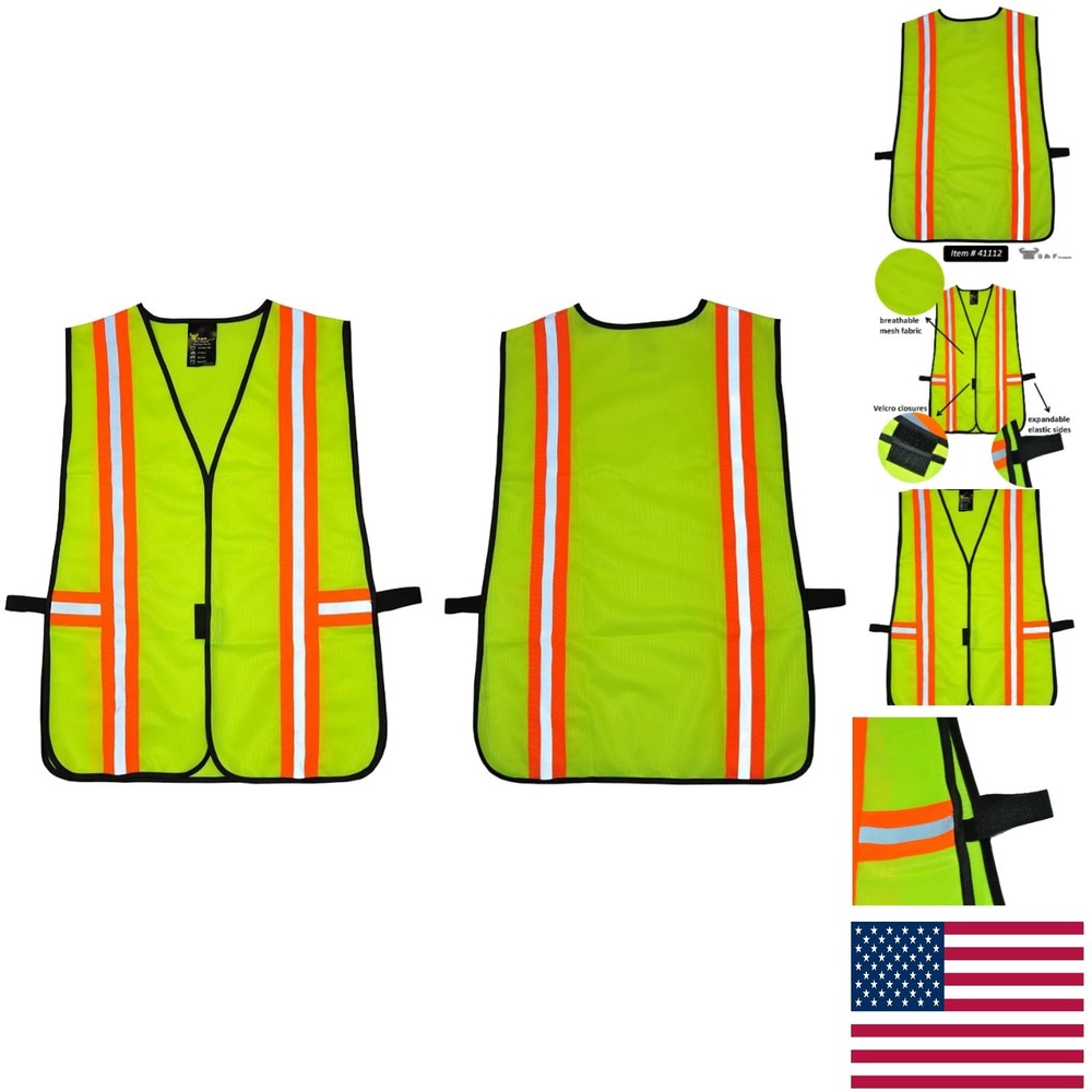 High Visibility Reflective Safety Vest ANSI Class 2 - Multi-Function Pockets