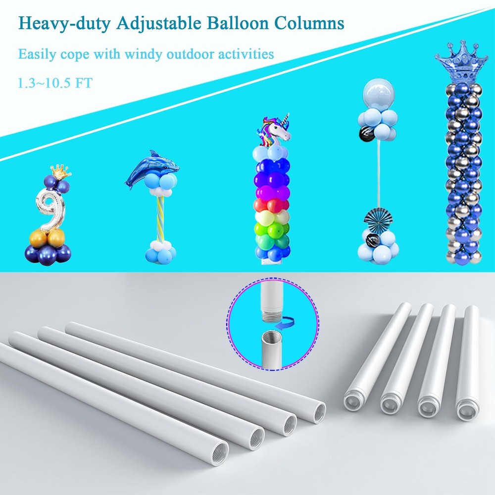 Balloon Arch Stand, 7.5ft Large Round Backdrop Frame, Adjustable Half Circle ...
