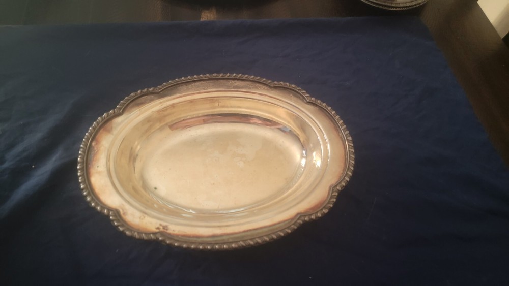 vintage silver serving tray