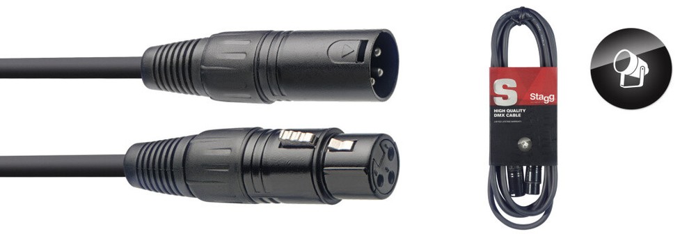5 Meter DMX Cable XLRf-XLRm 3P