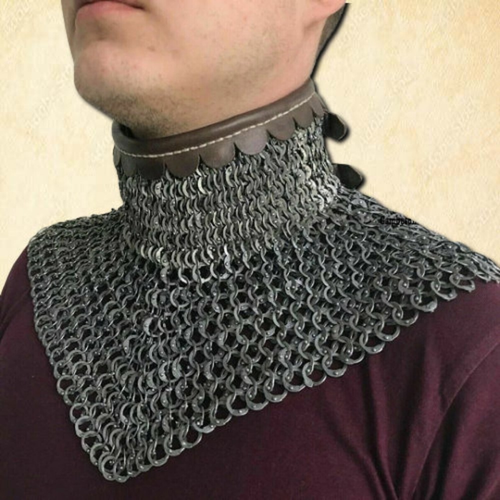 "Chainmail Collar | 6mm Flat Rivets | Warsar Bishop Mantle | Riveted Chainmail"