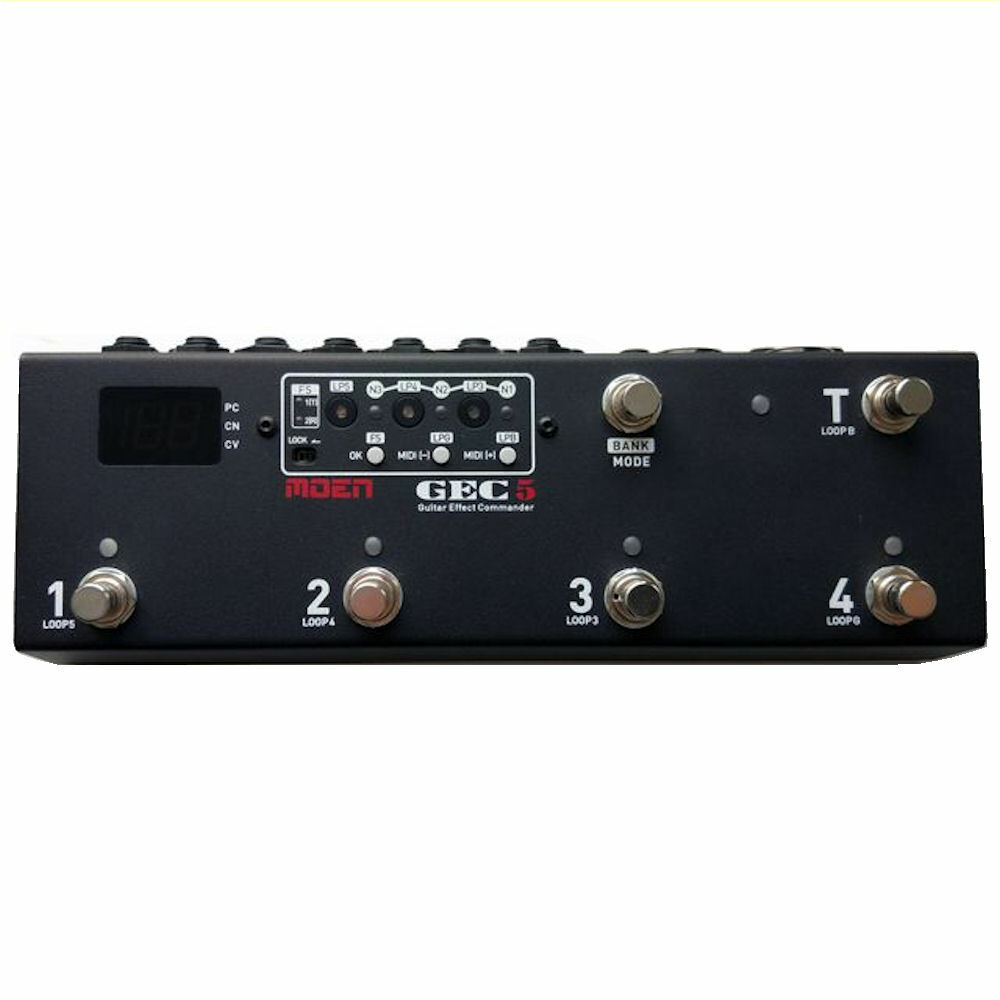 MOEN GEC-5 MIDI Guitar Pedal FX Switcher - 5 Loop Foot Controller Routing System