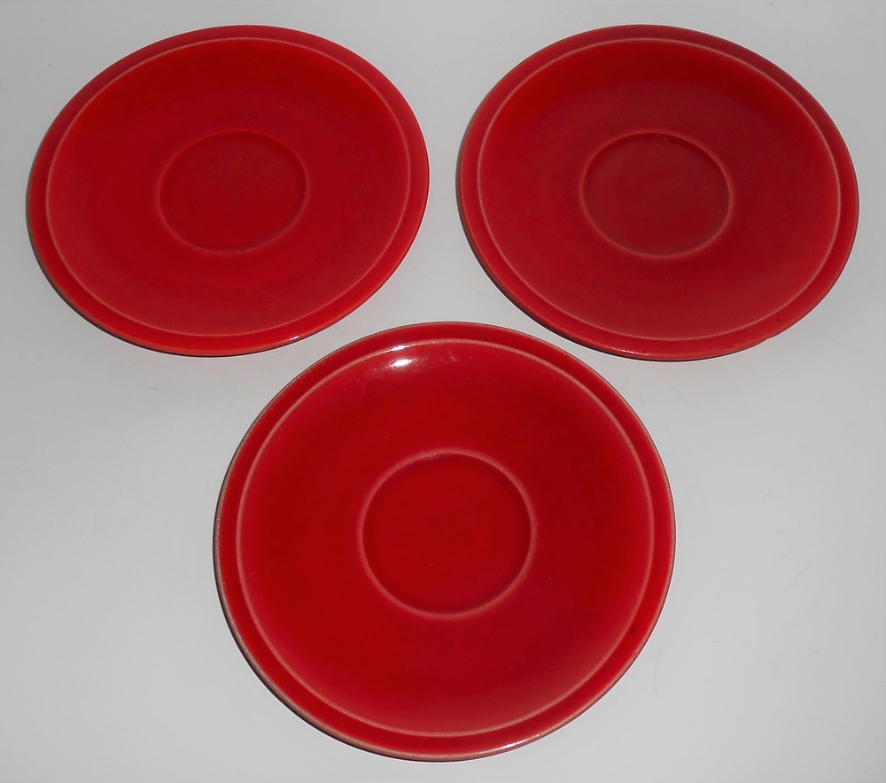 Franciscan Pottery Montecito Ruby Set/3 Saucers