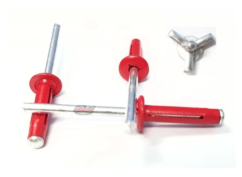 Red 3/16" Small Head Tri-Fold Exploding Aluminum Mandrel Pop Rivets 25 pack