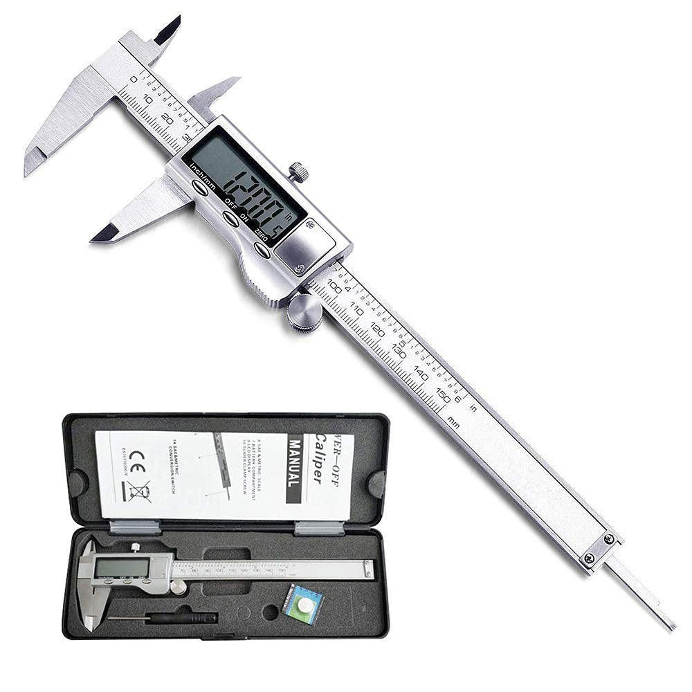 Digital Caliper, Caliper Measuring Tool with Stainless Steel, Electronic Microm