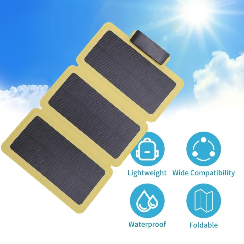 Foldable Solar Charging Panel Portable for Camping Hiking Electronic Device