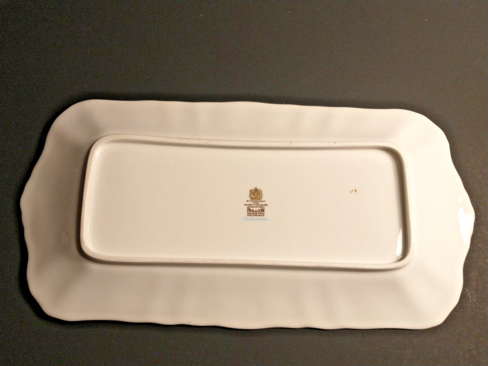 Paragon Enchantment Bone China rectangular tray 11.625" long