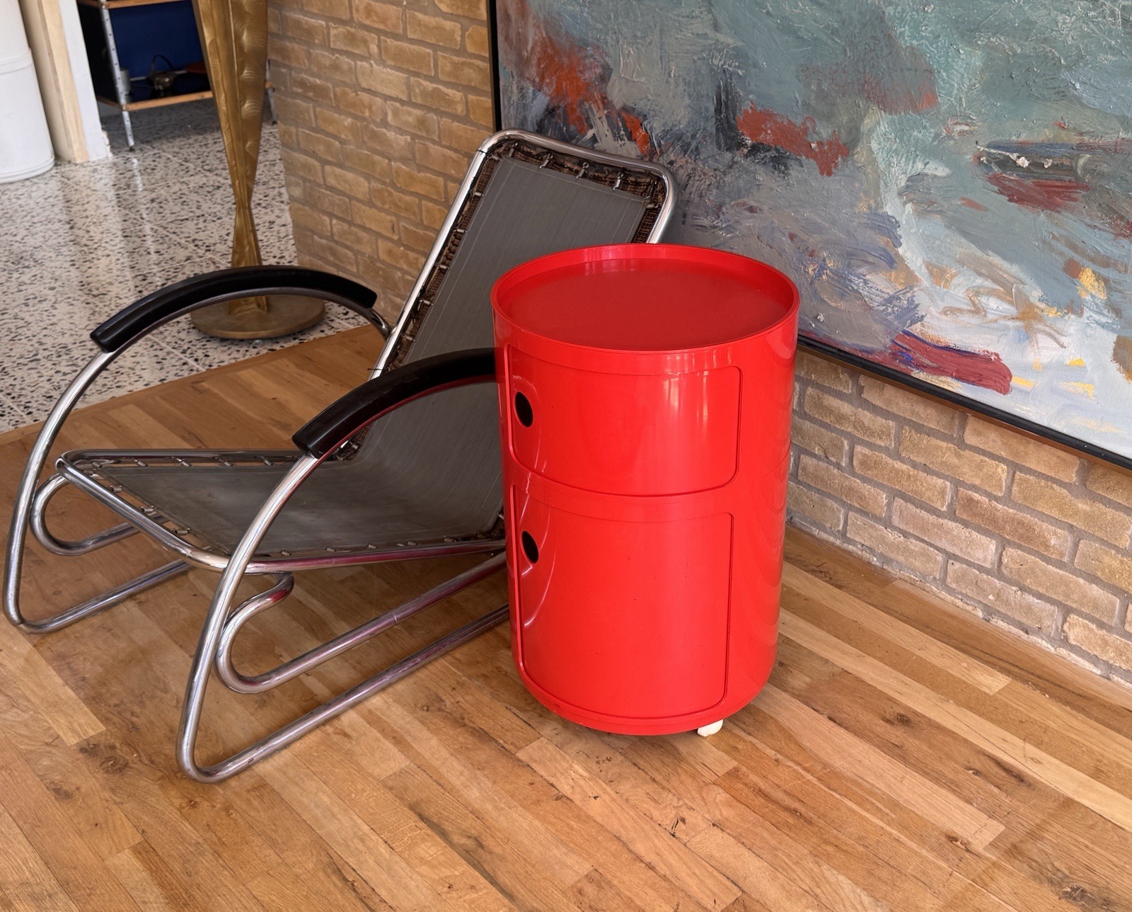 1970 Kartell Componibili Space Age Plastic Storage Unit Side Table Vtg Italy Mcm