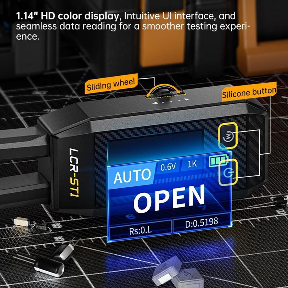 High Accuracy LCRST1 Digital Bridge Meter 3 Frequency Testing Auto Detection
