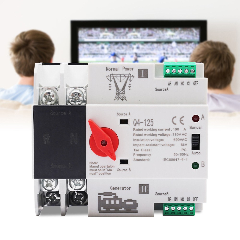 Dual Power 100A Automatic Transfer Switch 2P for Efficient Power Management