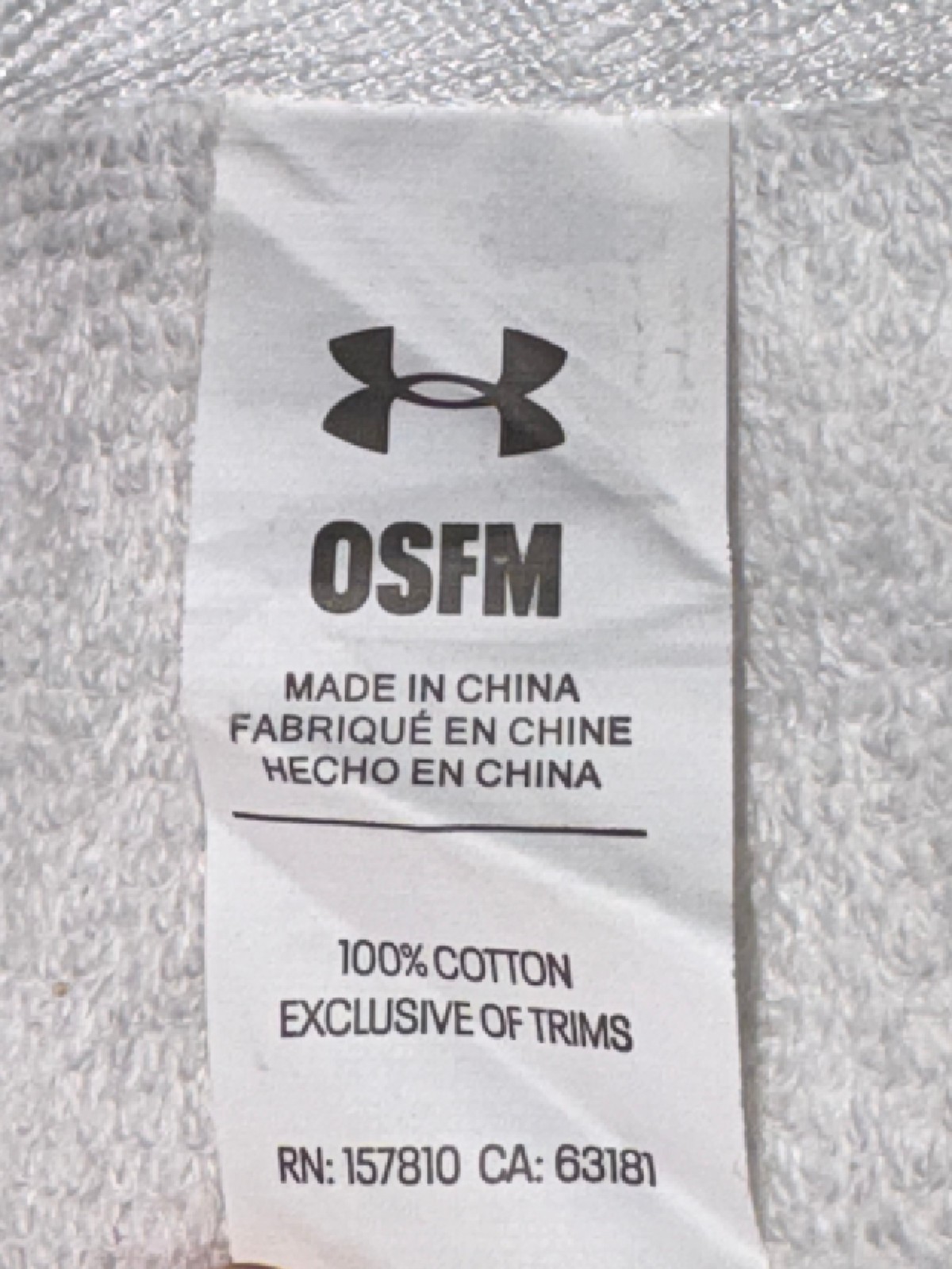 Under Armour Football Towel White