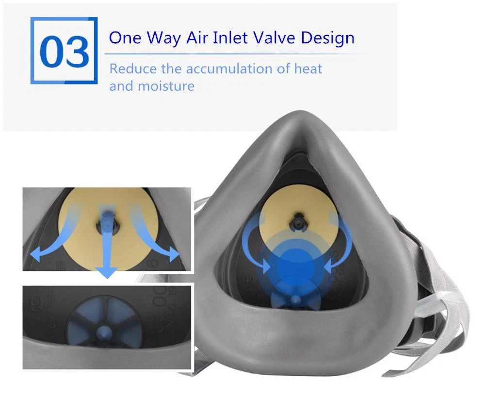 Premium Dust Respirator Mask with 10 Replaceable Filters for Industrial Protect