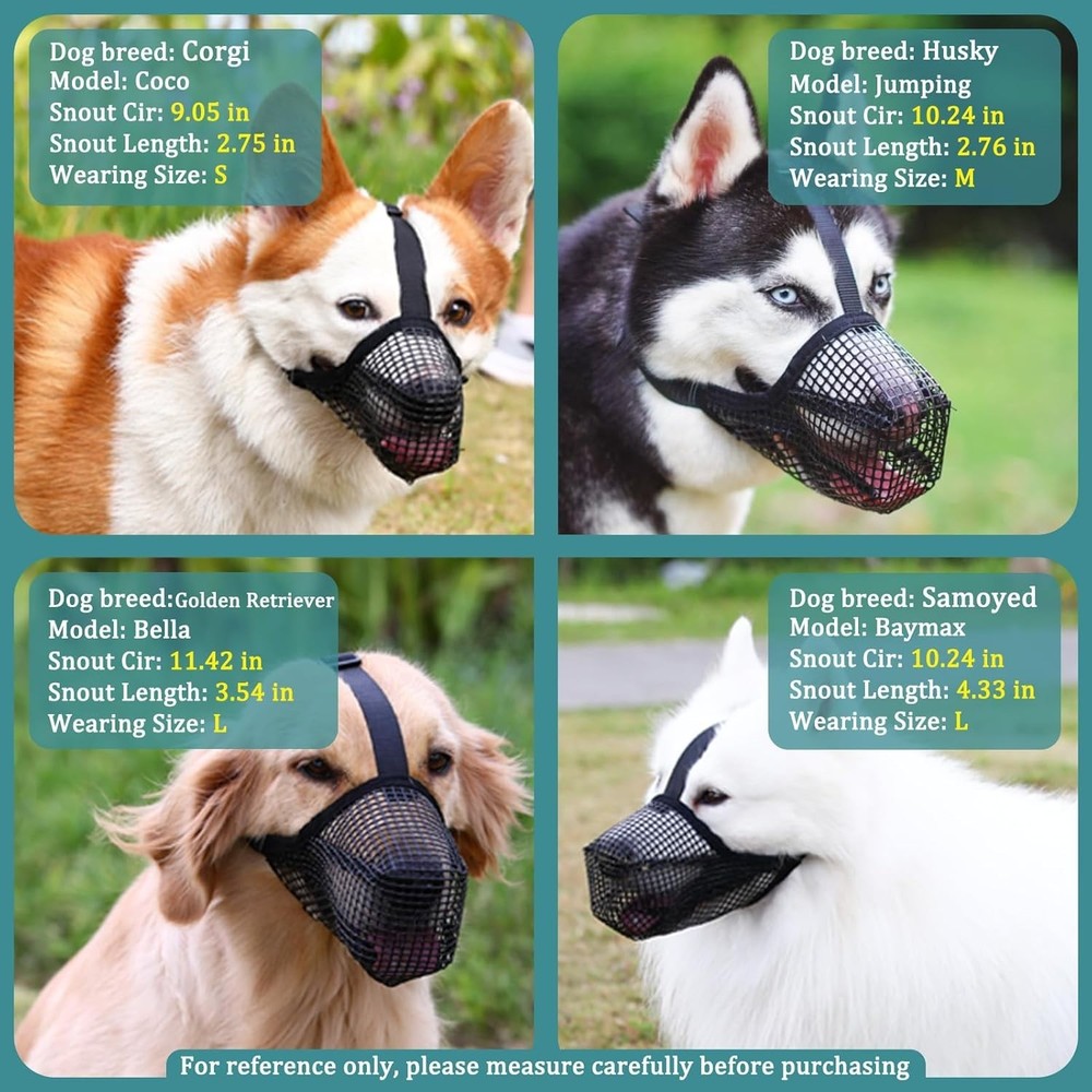 Lightweight Mesh Dog Muzzle for Medium-Sized Dogs - Perfect for Socialization