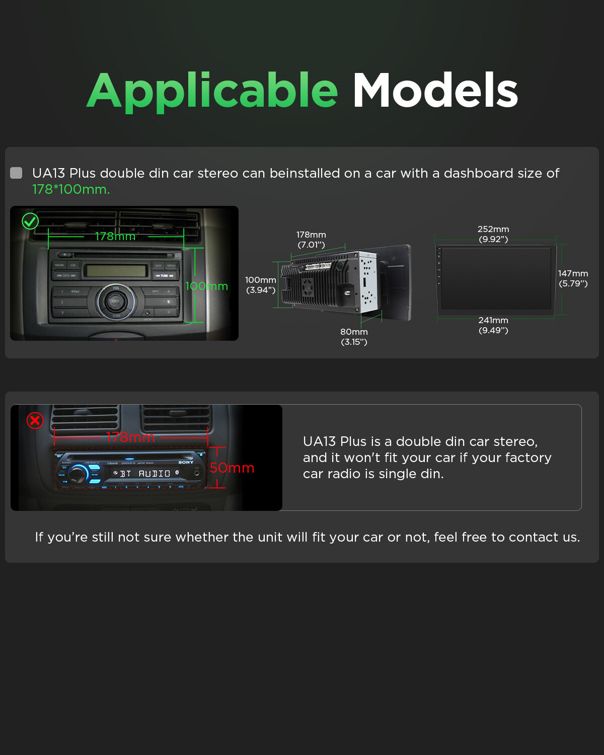 OBD2+In Dash Universal Double 2DIN 10.1" Car GPS Android 13 Stereo Radio CarPlay