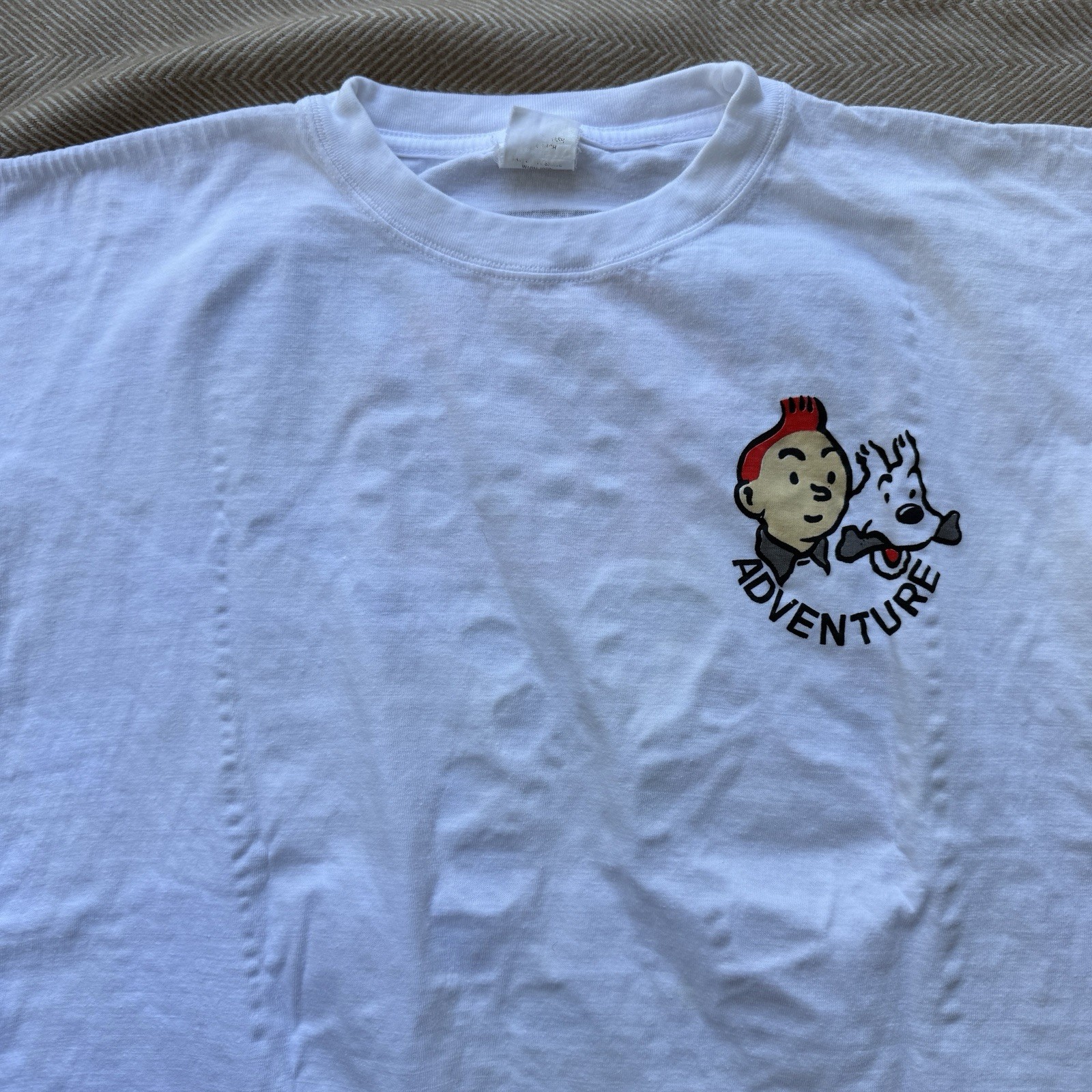 Vintage 90s The Adventures of Tin Tin In Tibet T Shirt Size Large