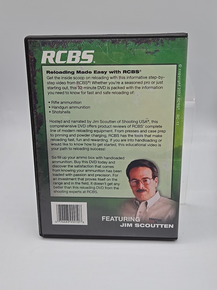 RCBS Precisioneered Handloading DVD Reloading Made Easy with Jim Scoutten