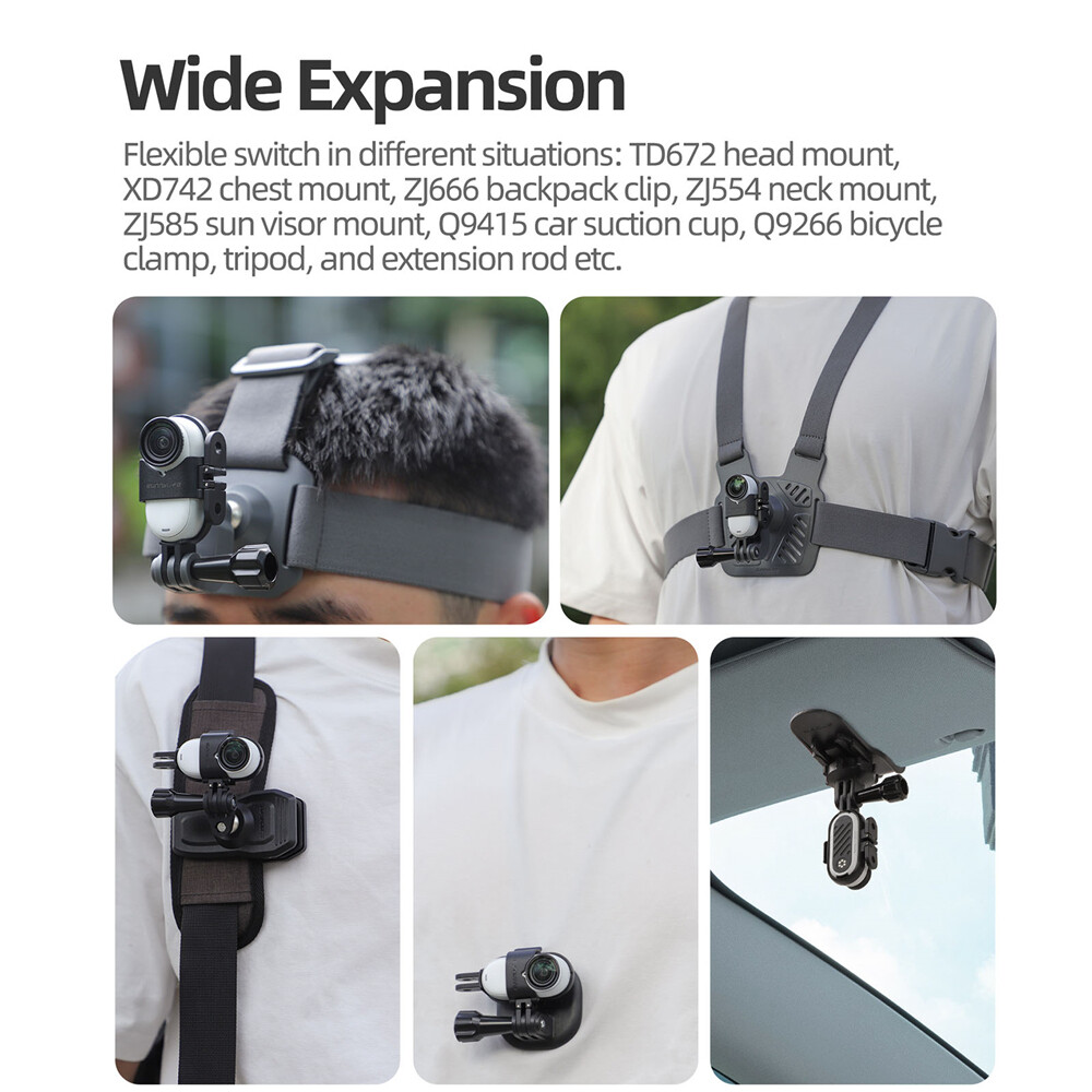Foldable Vertical-Horizontal Mount Adapter for Insta360 GO 3S/GO 3