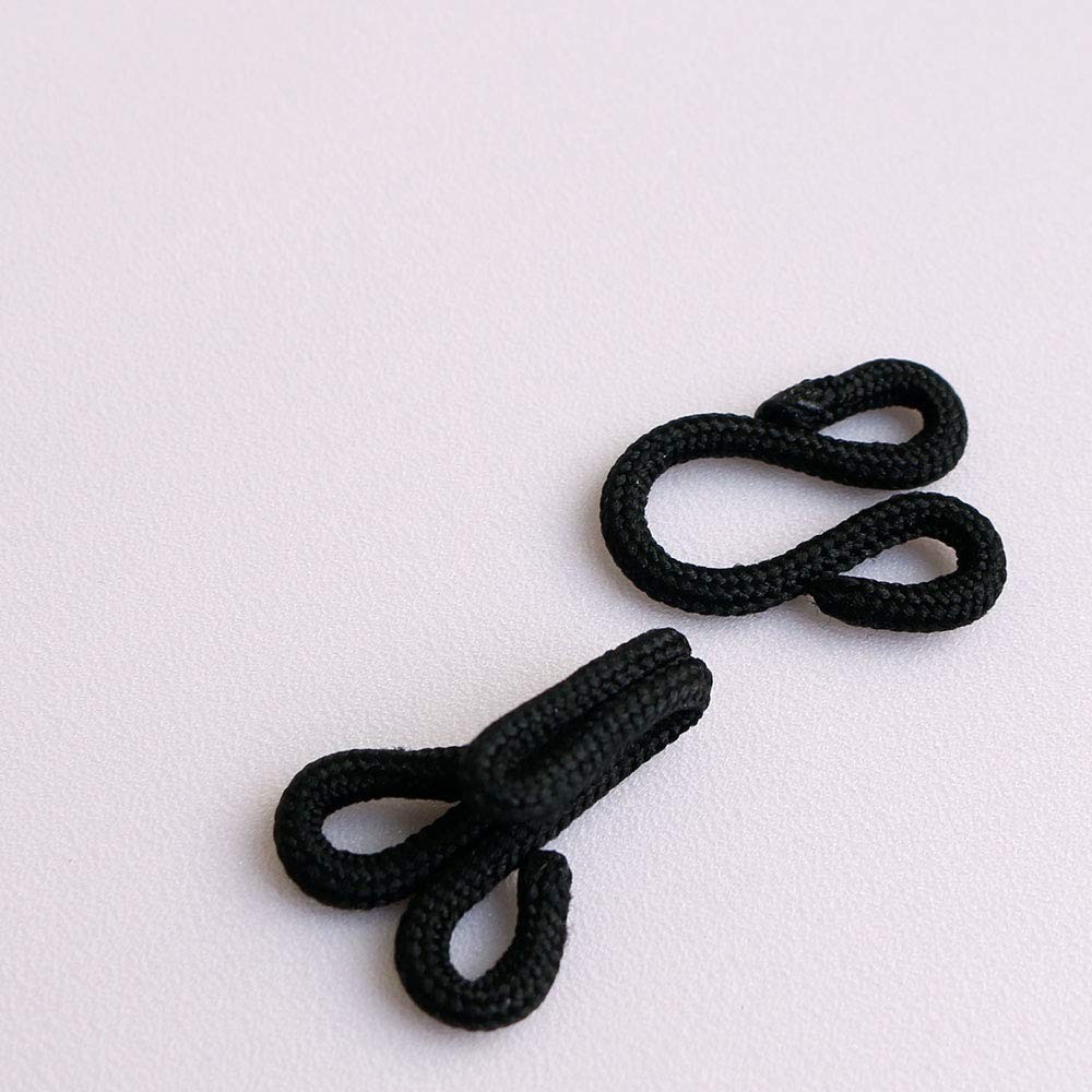 Fur Hooks Eyes Black 3 Pc