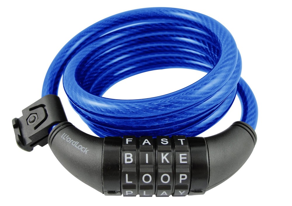 CL-409-BL Combination Resettable Cable Lock Blue Normal