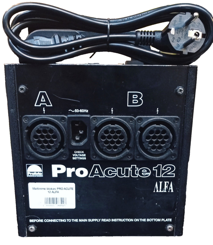 Profoto ProAcute 12 Alfa Studio Flash Power Pak.