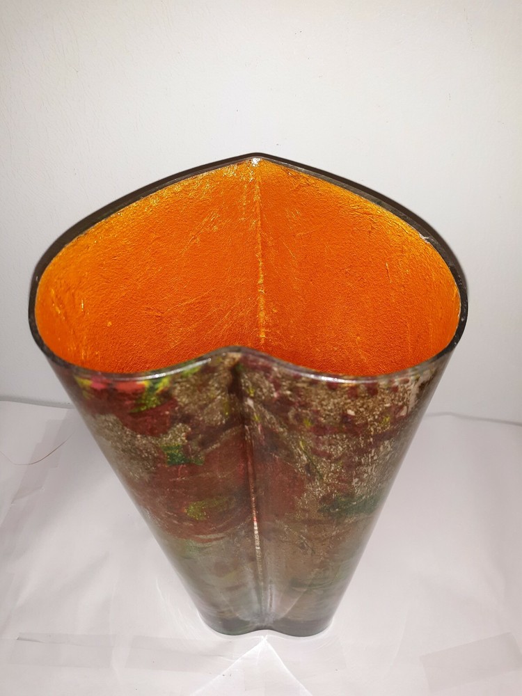 HEART Shaped FOIL Lined 10" VASE