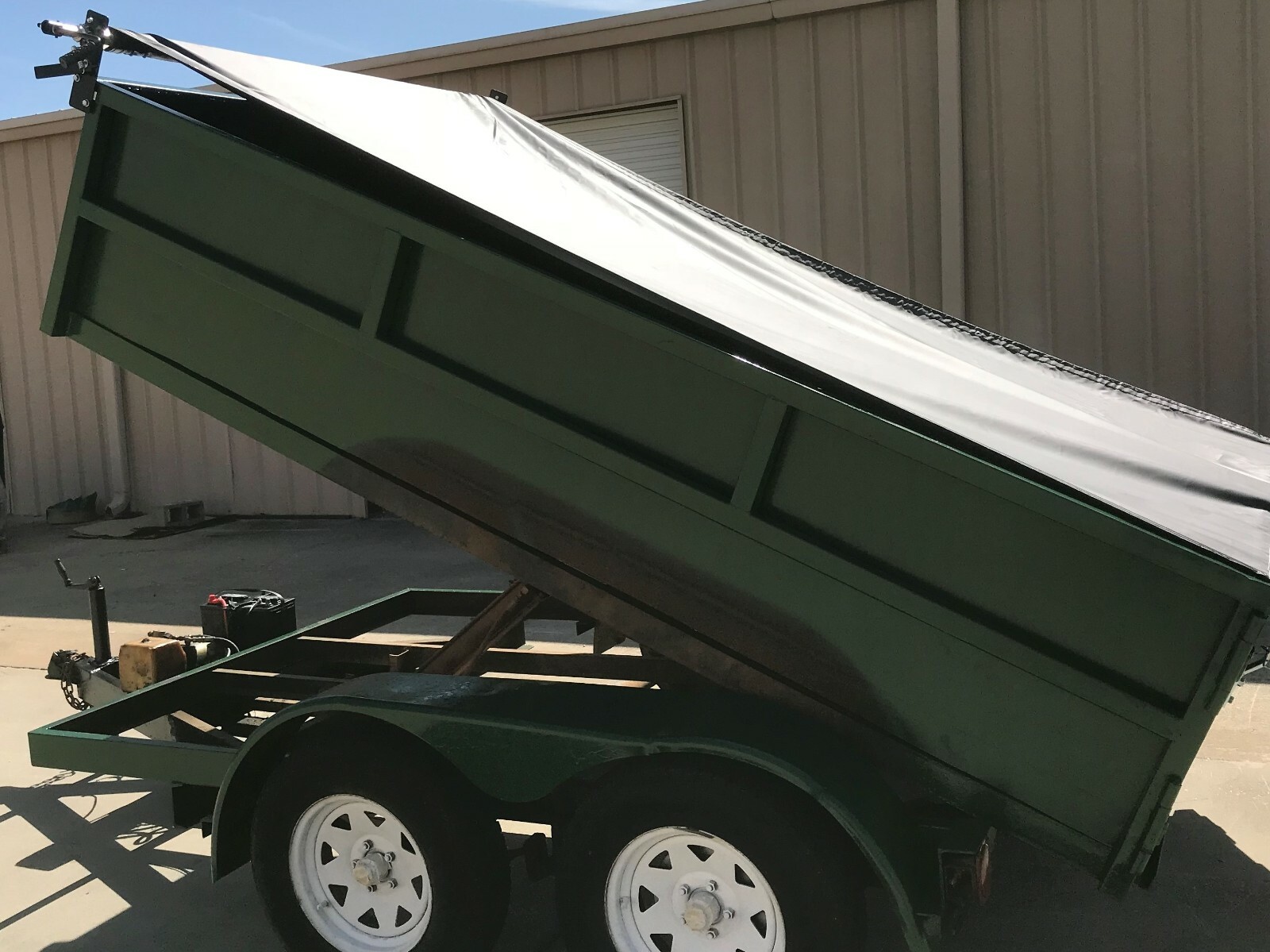 Dump Trailer Tarp System 6' x 15' Manual Dump Truck. SHIPS FREE INCLUDES TARP