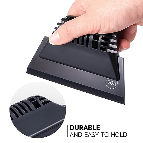 Small Squeegee, Non-Slip Handle Rubber PPF Squeegee for Window Cleaning, Black