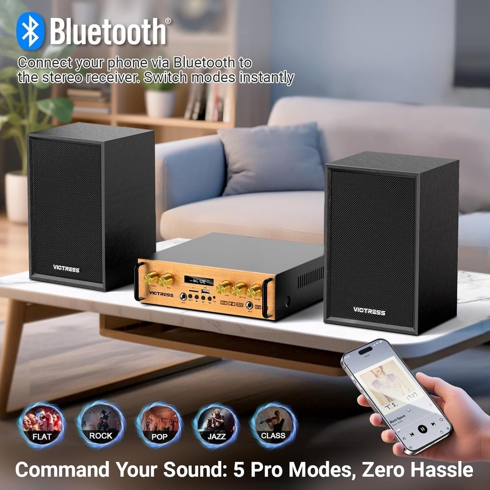 Computer Soundbar, USB Powered Wired PC Speakers with 3.5mm AUX, Basic & Clear S