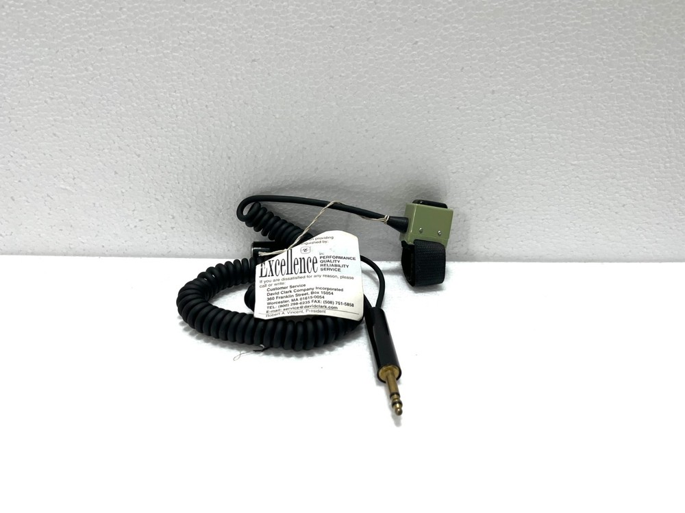 David Clark C10-15 Push to Talk PTT Switch With Intercom Mod Installed