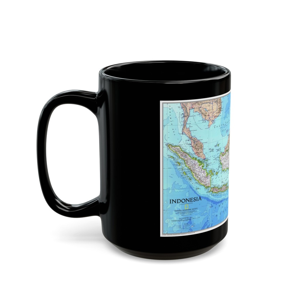 Indonesia 1 (1996) (Map) Black Coffee Mug