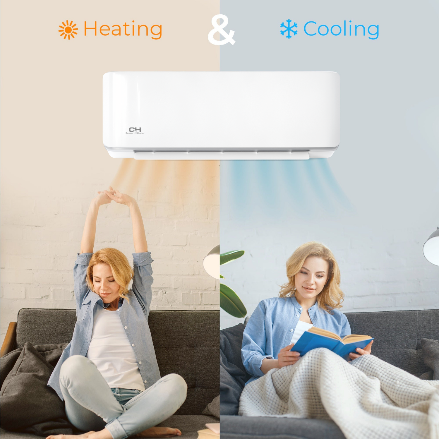 9000 - 36000 BTU 230V Single Zone Sophia Series Mini Split Air Conditioner + Kit