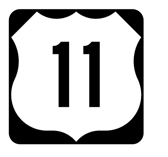 US Route 11 Sticker Decal