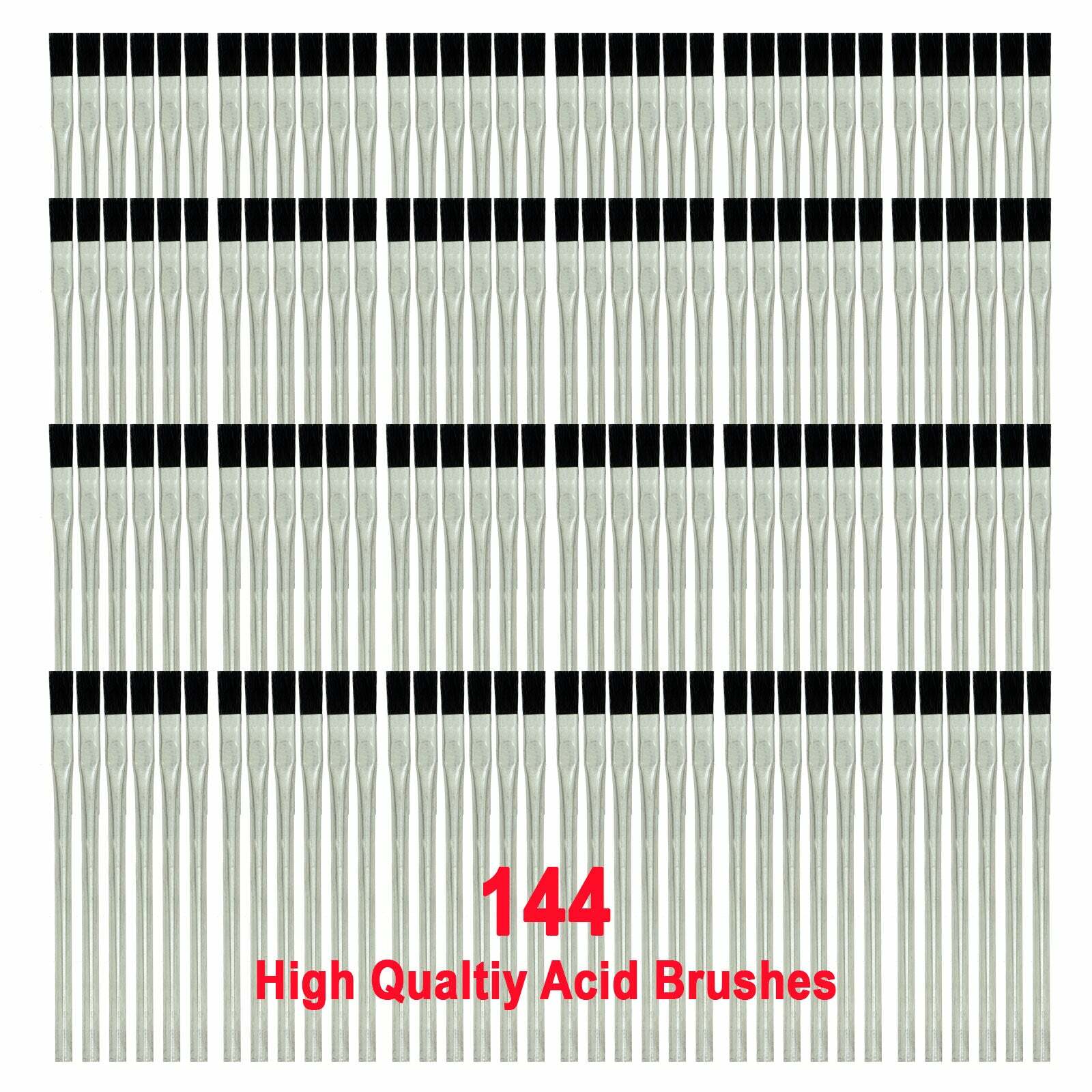 144 Acid Brushes 6" Length, 3/8" Wide, $0.13 Per Brush SOLDER, PLUMBING, GLUES