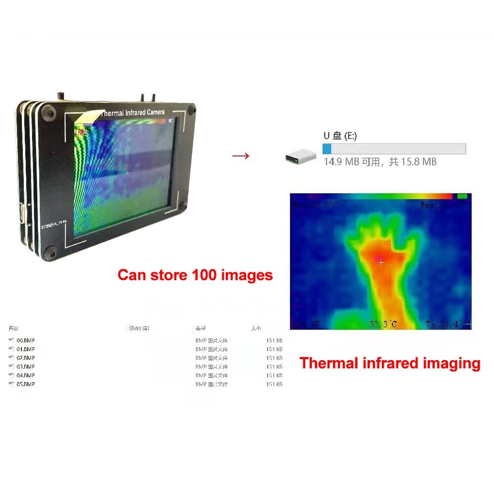 LCD Infrared Thermal Imager Sensor IR Thermometer Thermal Imaging Camera Type-C