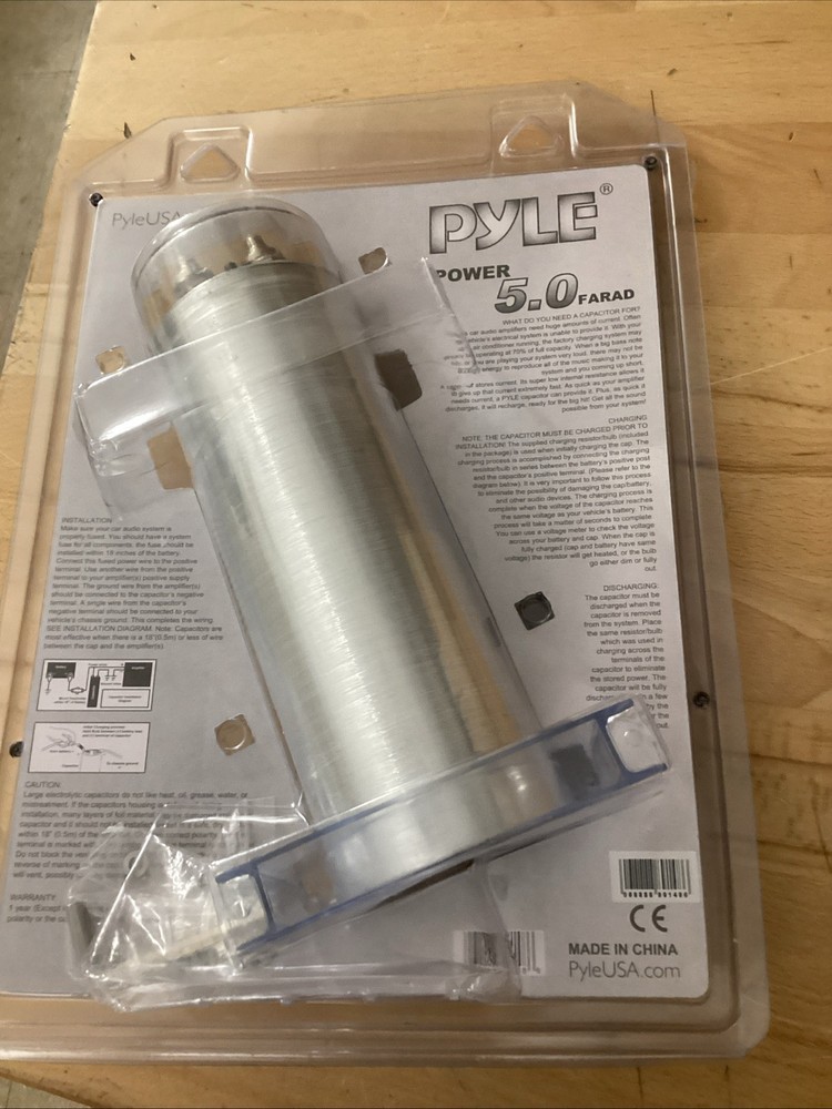 Pyle PLCAPE50 5F 12-24VDC High Performance Digital Power Capacitor