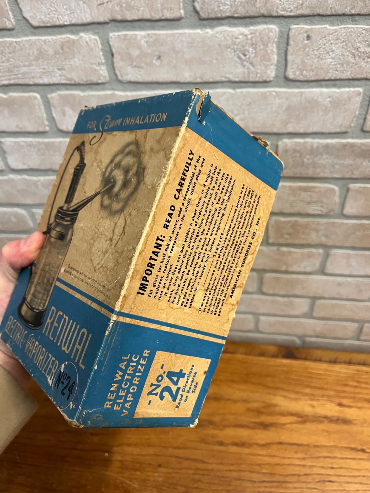 Vintage Renwal Electric Vaporizer No. 24 with Box Medical Device Instrument