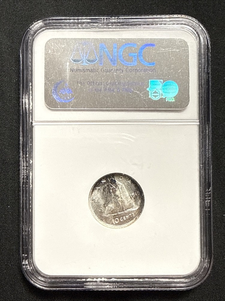 1949 Canada 10 Cents NGC MS64