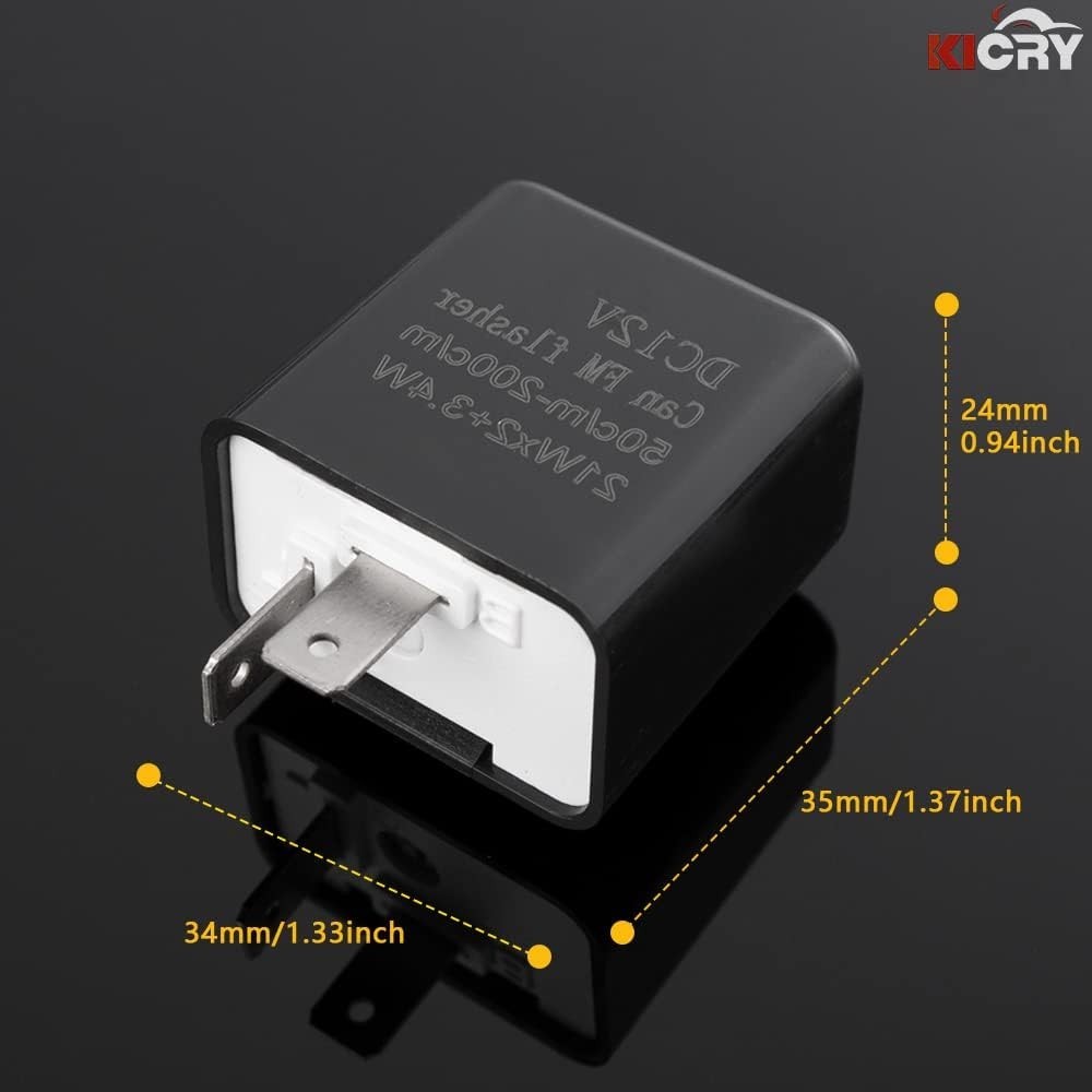 Universal 12V Adjustable LED Flasher Relay for Cars & Bikes – Quick Installation