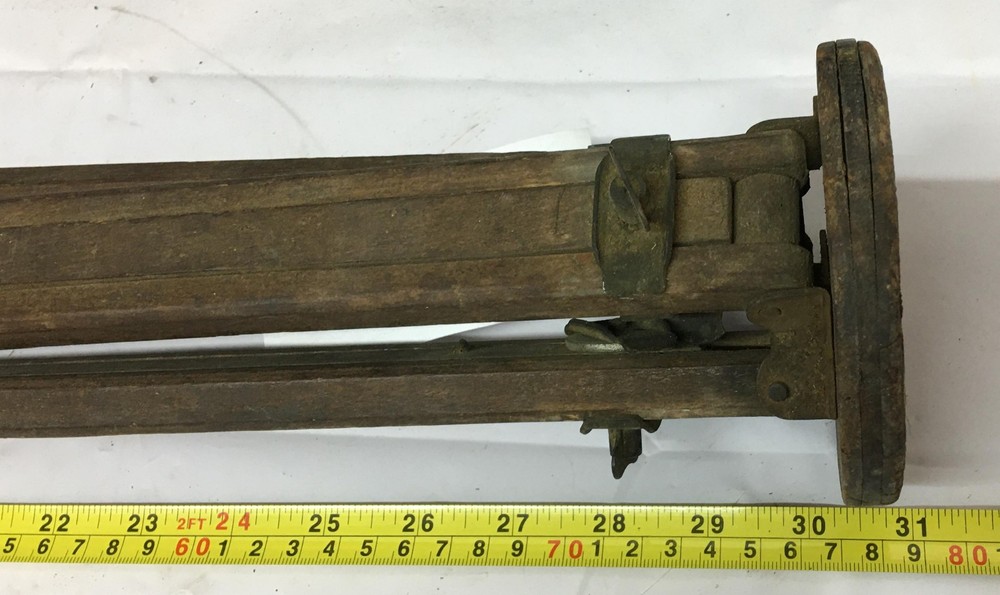 Wood Tripod transit survey vintage stand rustic primitive