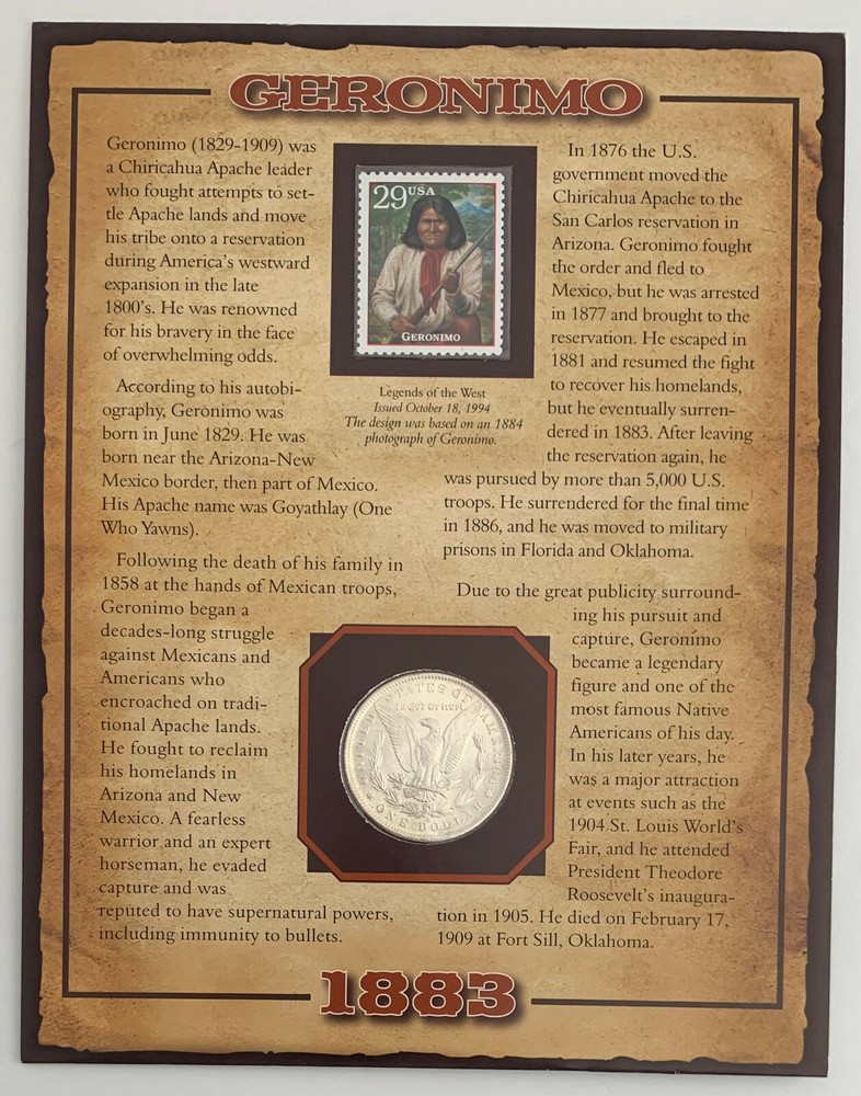 1883 Morgan Silver Dollar - Geronimo