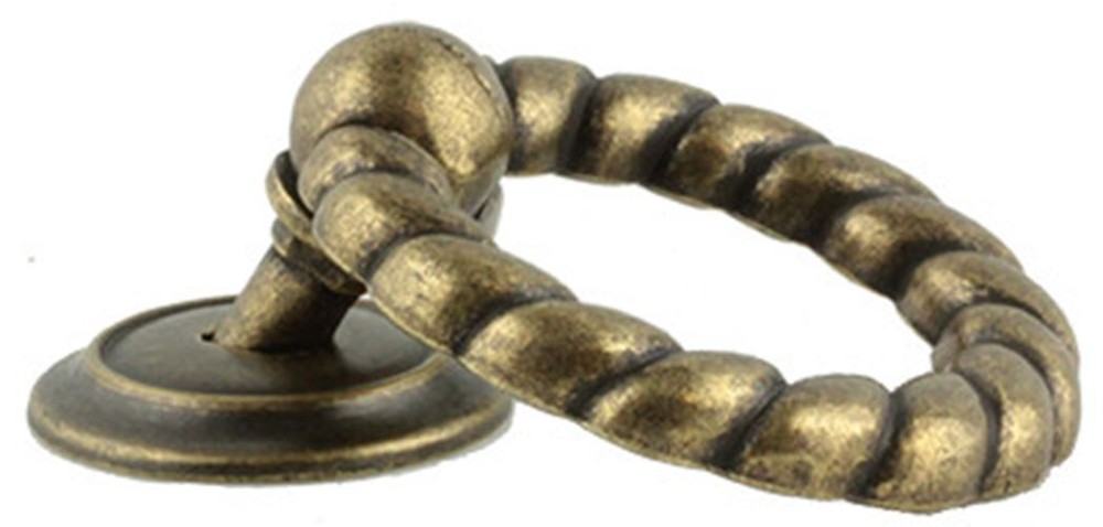 2-1/4" Large Ring Pull Antique Brass