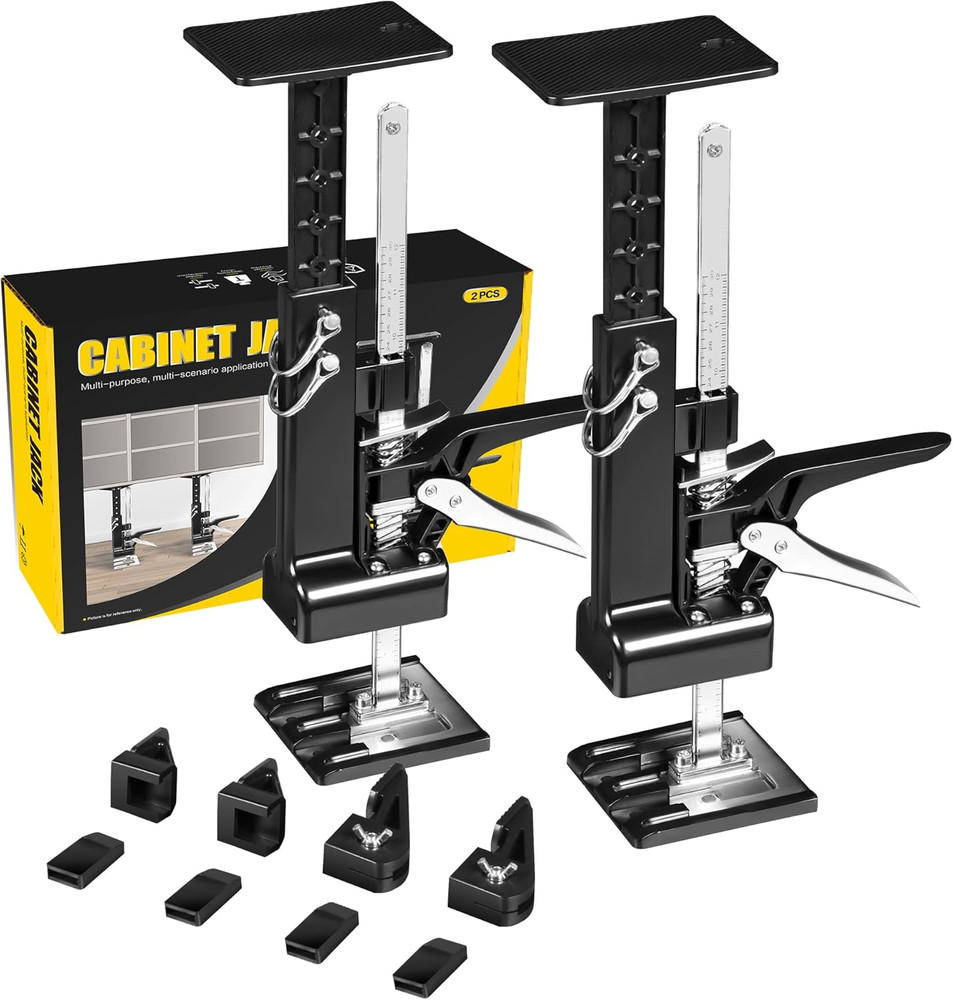 Cabinet Jacks 2 Pack for Installing Cabinets, Labor Saving Arm Jack with 360 LBS