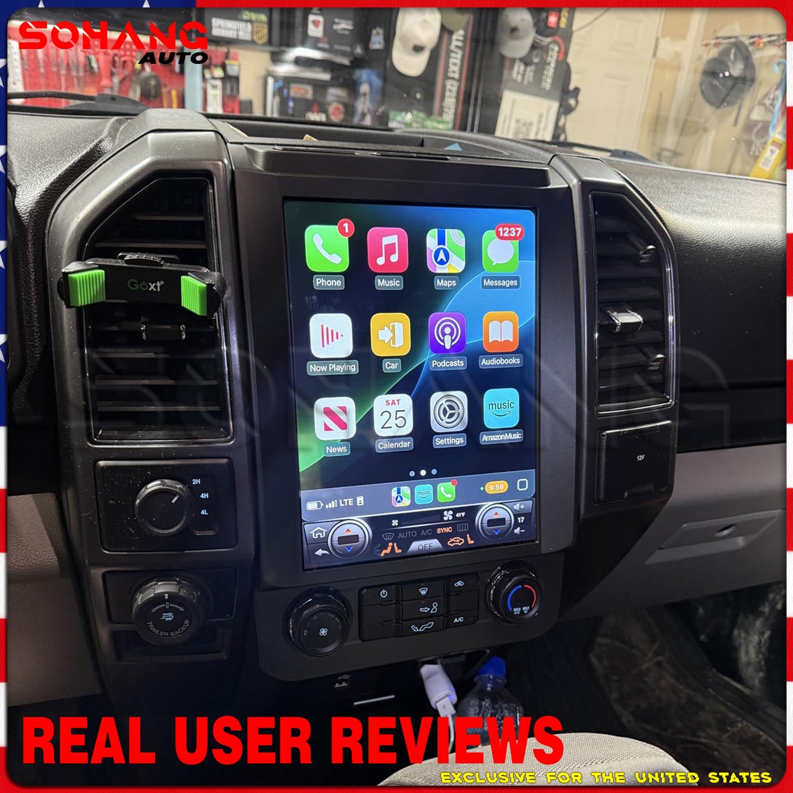 SoHang | 12.1'' Car Radio Stereo CarPlay For Ford F150 F250 F350 Tesla Style GPS