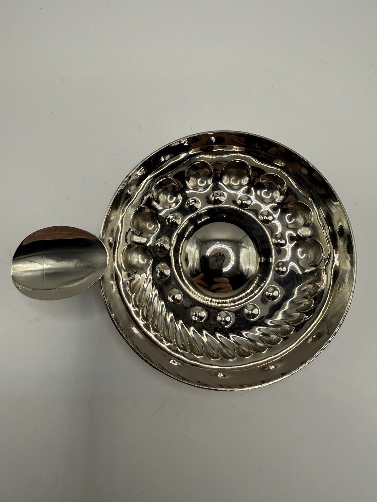 Vintage Silverplate Tastevin With Chain-Made in ITALY