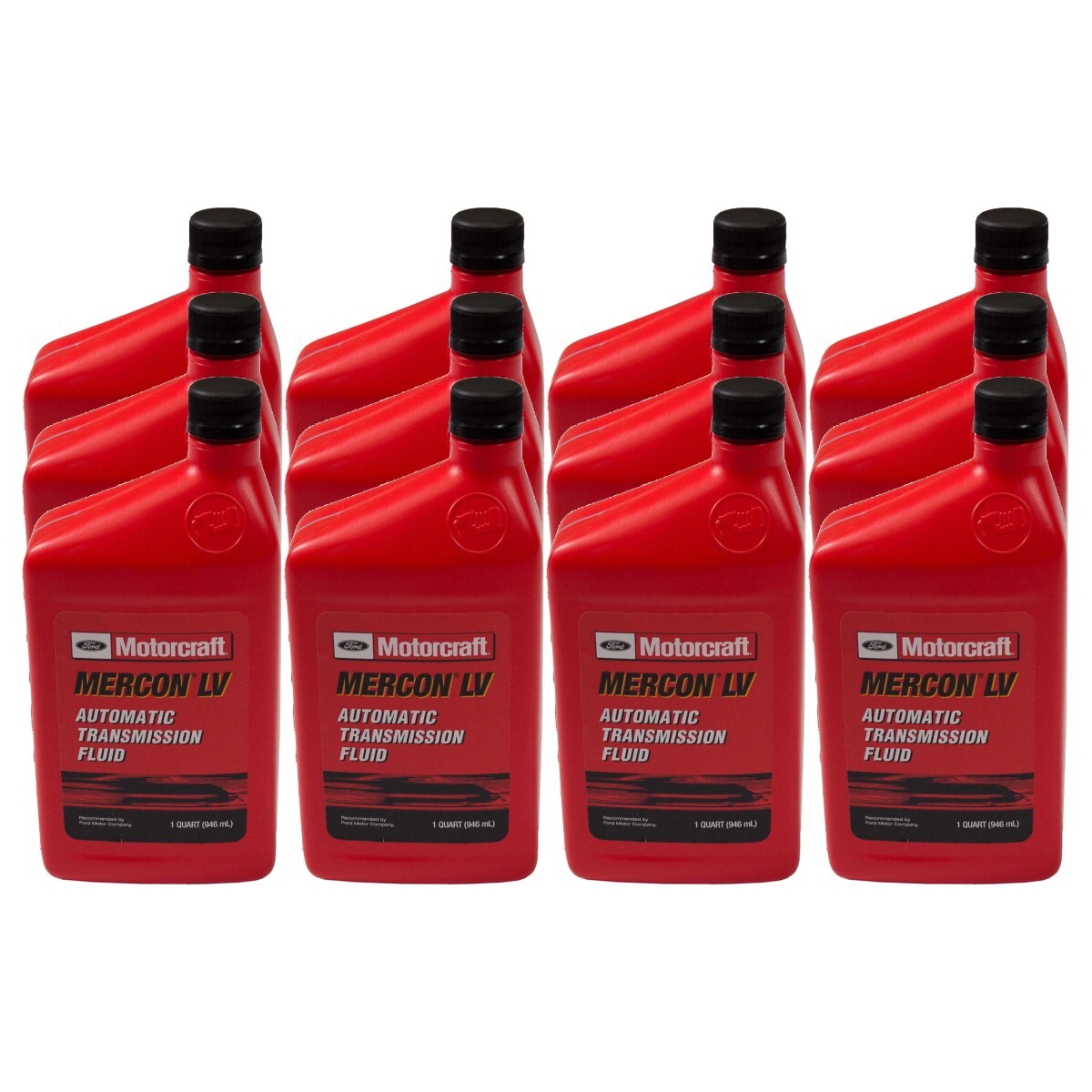 Motorcraft XT10QLVC Mercon LV Automatic Transmission Fluid, 12 Quart Case